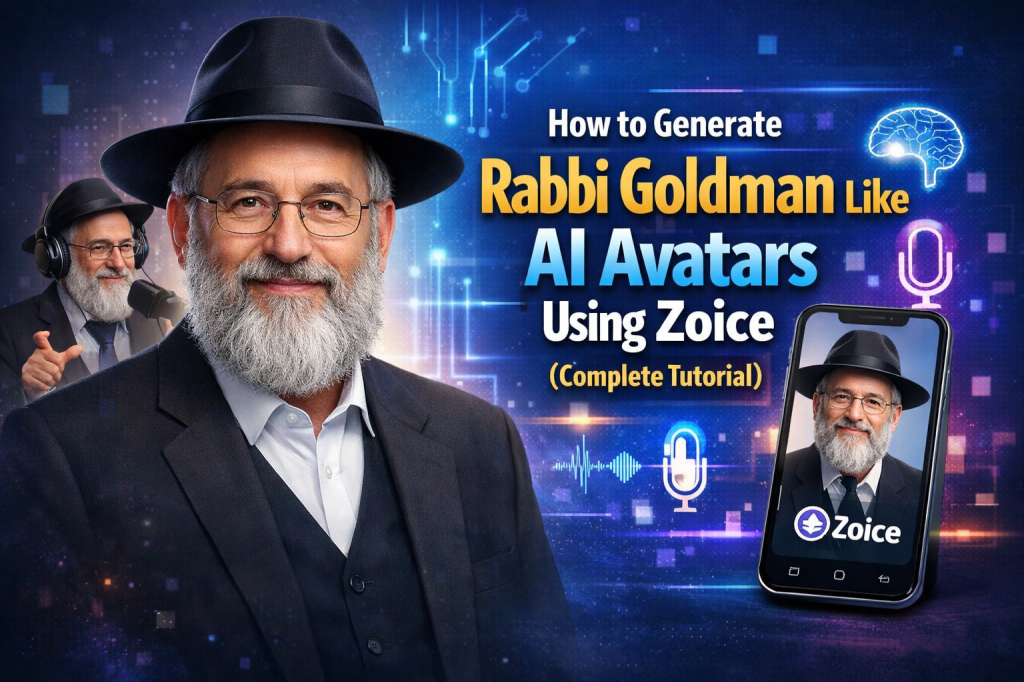 How to Generate Rabbi Goldman Like AI Avatars Using Zoice (Complete Tutorial)
