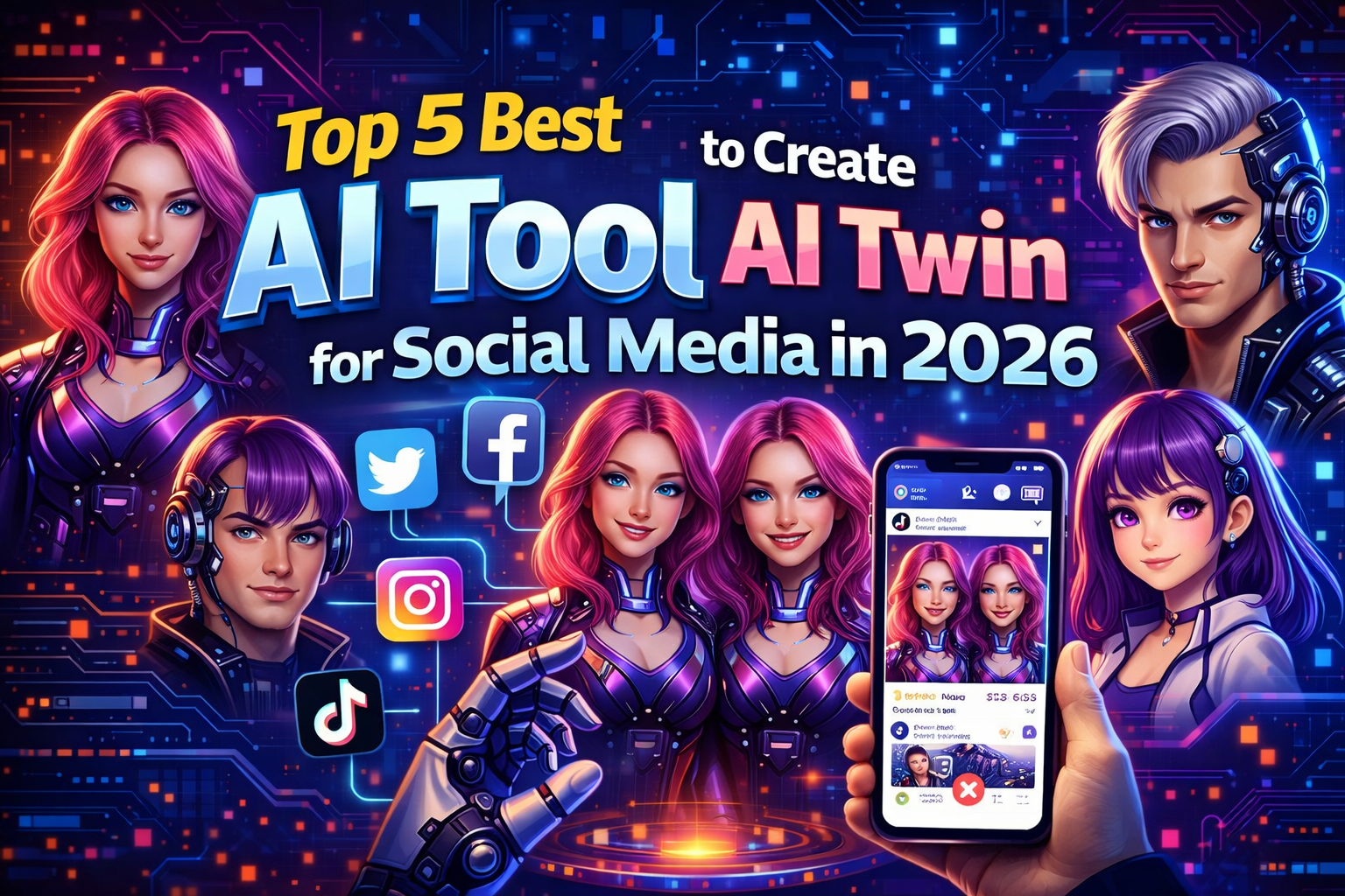 Top 5 Best AI Tool to Create AI Twin for Social Media in 2026 – AIToolsHub