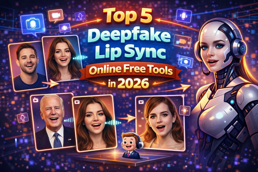 Top 5 Deepfake Lip Sync Online Free Tools in 2026